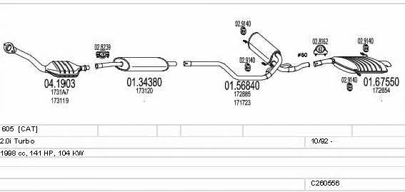  C260556007941 Exhaust system C260556007941