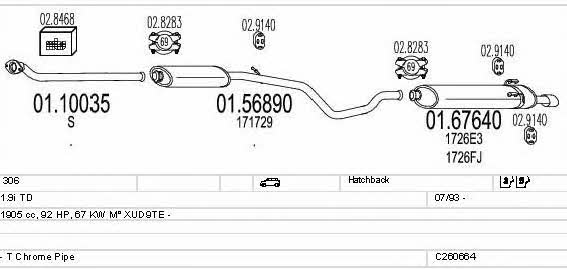 C260664006828 Mts Exhaust system