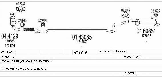 Mts C260738014943 Exhaust system C260738014943