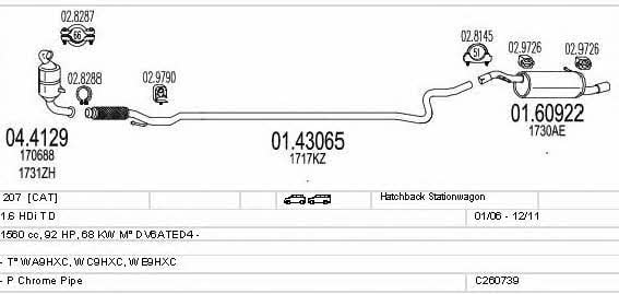 Mts C260739014963 Exhaust system C260739014963