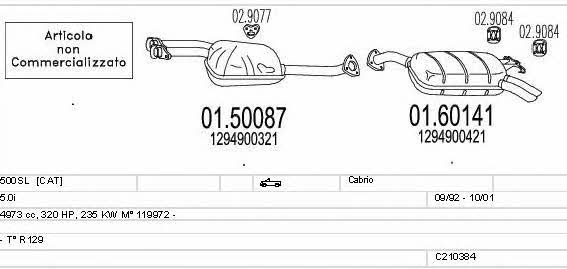 Mts C210384009799 Exhaust system C210384009799