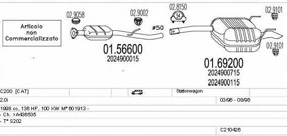 Mts C210426008214 Exhaust system C210426008214 C210426008214 Mts Exhaust system