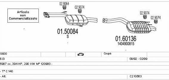 Mts C210563009628 Exhaust system C210563009628