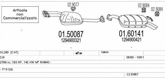  C210567009801 Exhaust system C210567009801