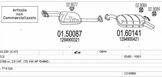  C210568009800 Exhaust system C210568009800