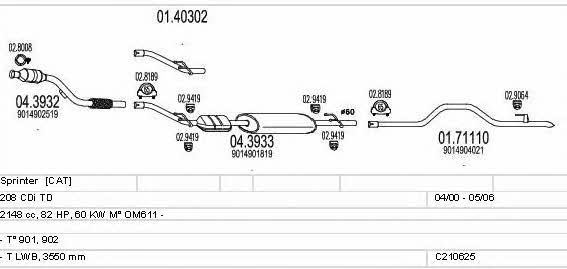  C210625003592 Exhaust system C210625003592