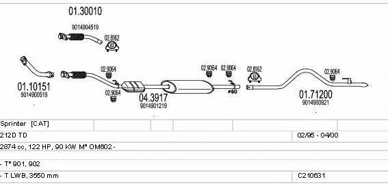 Mts C210631009200 Exhaust system C210631009200