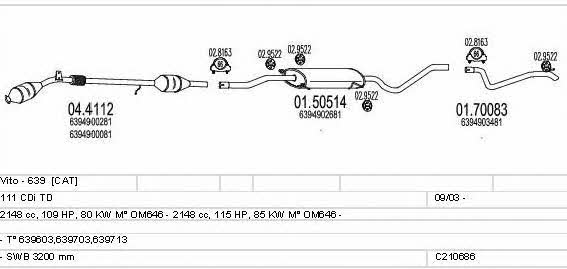 Mts C210686012344 Exhaust system C210686012344