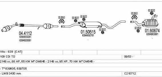  C210712019047 Exhaust system C210712019047