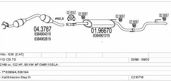  C210716019143 Exhaust system C210716019143