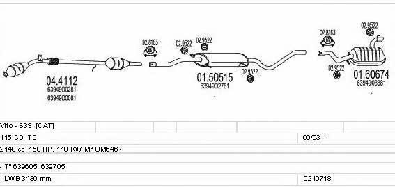 Mts C210718019164 Exhaust system C210718019164