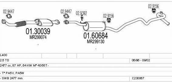  C230067004710 Exhaust system C230067004710