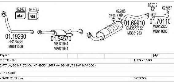 Mts C230095004747 Exhaust system C230095004747