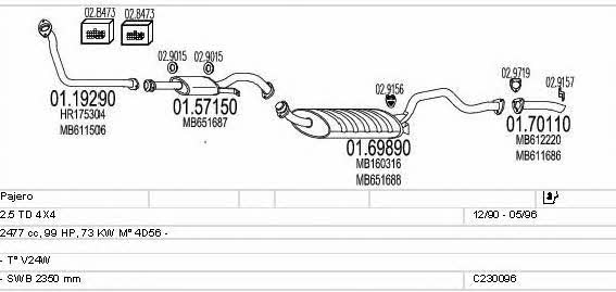  C230096004748 Exhaust system C230096004748