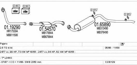 Mts C230129004743 Exhaust system C230129004743
