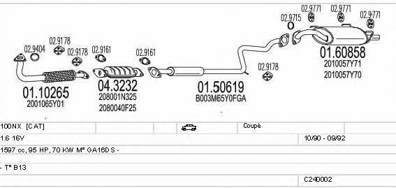 Mts C240002004466 Exhaust system C240002004466
