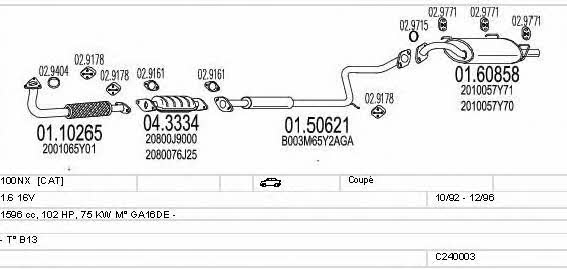 Mts C240003004467 Exhaust system C240003004467