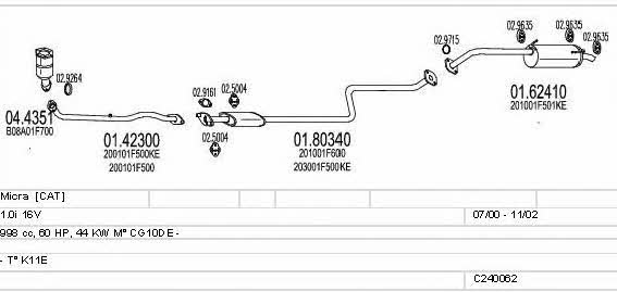  C240062004534 Exhaust system C240062004534