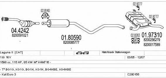 Mts C280156006706 Exhaust system C280156006706