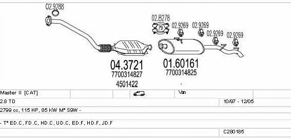  C280185006744 Exhaust system C280185006744