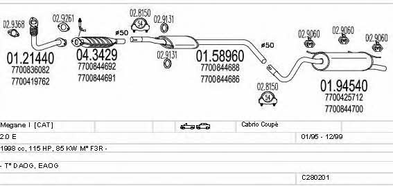 Mts C280201006762 Exhaust system C280201006762 C280201006762 Mts Exhaust system