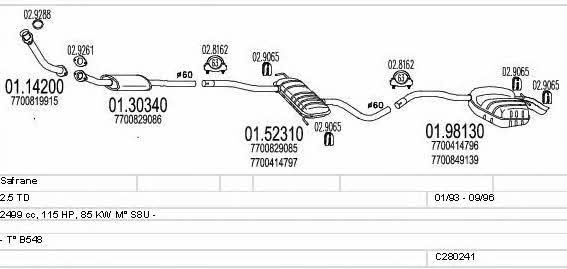  C280241006807 Exhaust system C280241006807