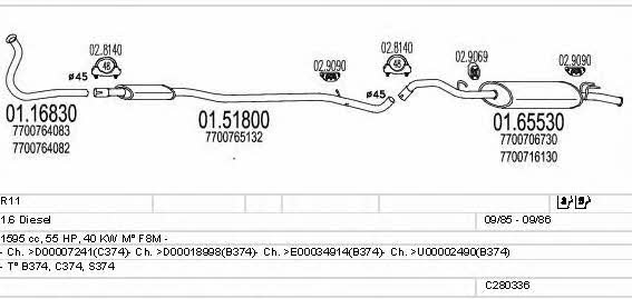  C280336006314 Exhaust system C280336006314
