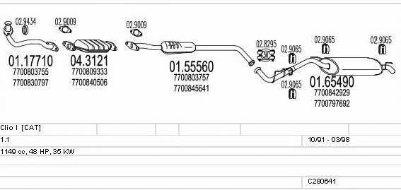 C280641008325 Mts Exhaust system