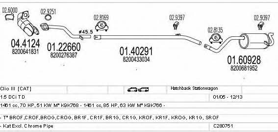  C280751010646 Exhaust system C280751010646