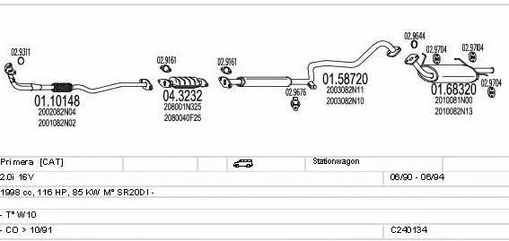 Mts C240134004612 Exhaust system C240134004612