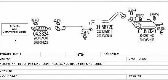  C240135007606 Exhaust system C240135007606