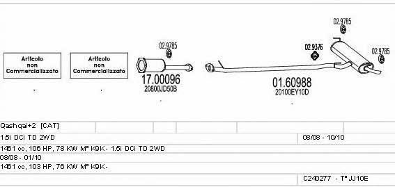 Mts C240277011028 Exhaust system C240277011028