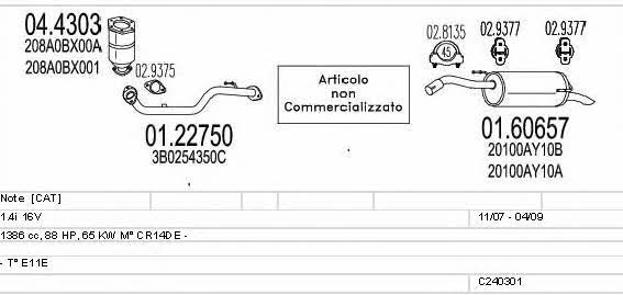 C240301014663 Mts Exhaust system