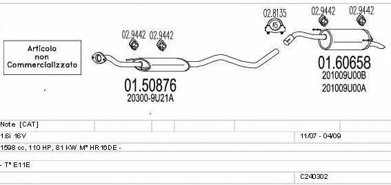 Mts C240302014683 Exhaust system C240302014683