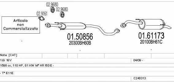 Mts C240313022486 Exhaust system C240313022486