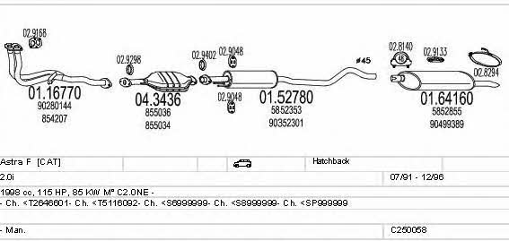 C250058005060 Mts Exhaust system