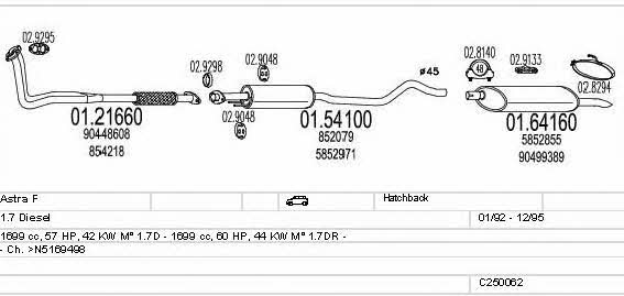 Mts C250062005065 Exhaust system C250062005065