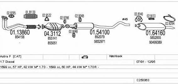  C250063005067 Exhaust system C250063005067