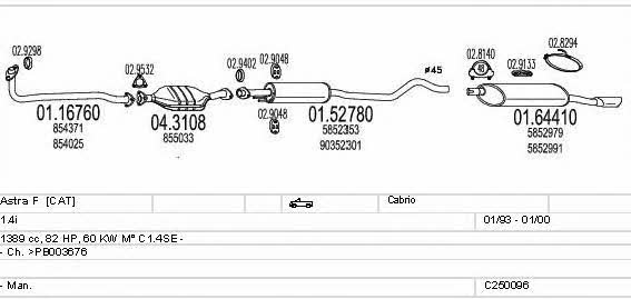 C250096005206 Mts Exhaust system