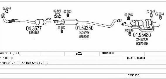 Mts C250150005269 Exhaust system C250150005269