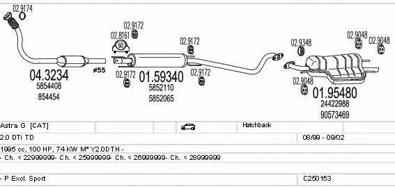 Mts C250153005272 Exhaust system C250153005272