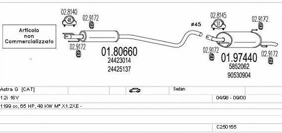 C250155005274 Mts Exhaust system