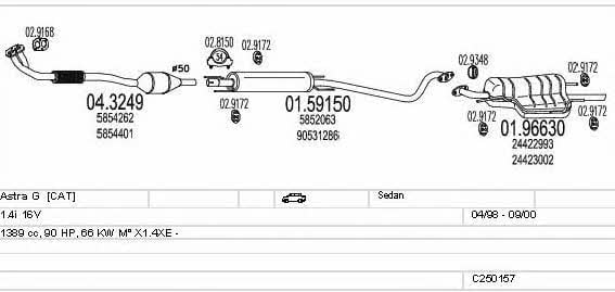 C250157005276 Mts Exhaust system