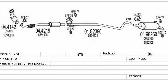 C250205005326 Mts Exhaust system