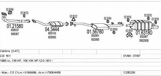 Mts C250236005370 Exhaust system C250236005370