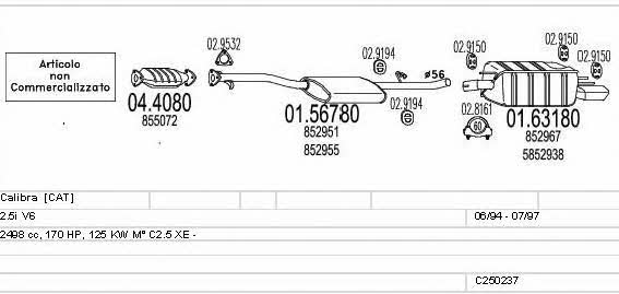  C250237005371 Exhaust system C250237005371