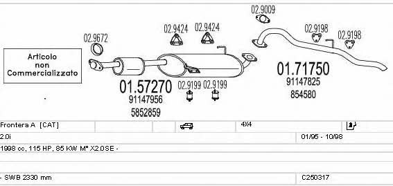 Mts C250317005454 Exhaust system C250317005454