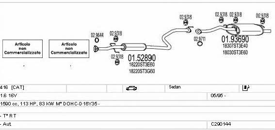 Mts C290144008001 Exhaust system C290144008001 C290144008001 Mts Exhaust system