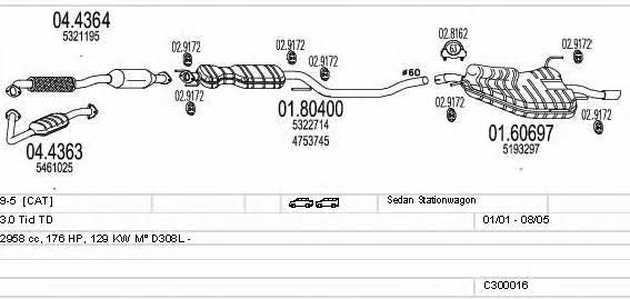 C300016003603 Mts Exhaust system