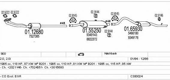 C300024009222 Mts Exhaust system